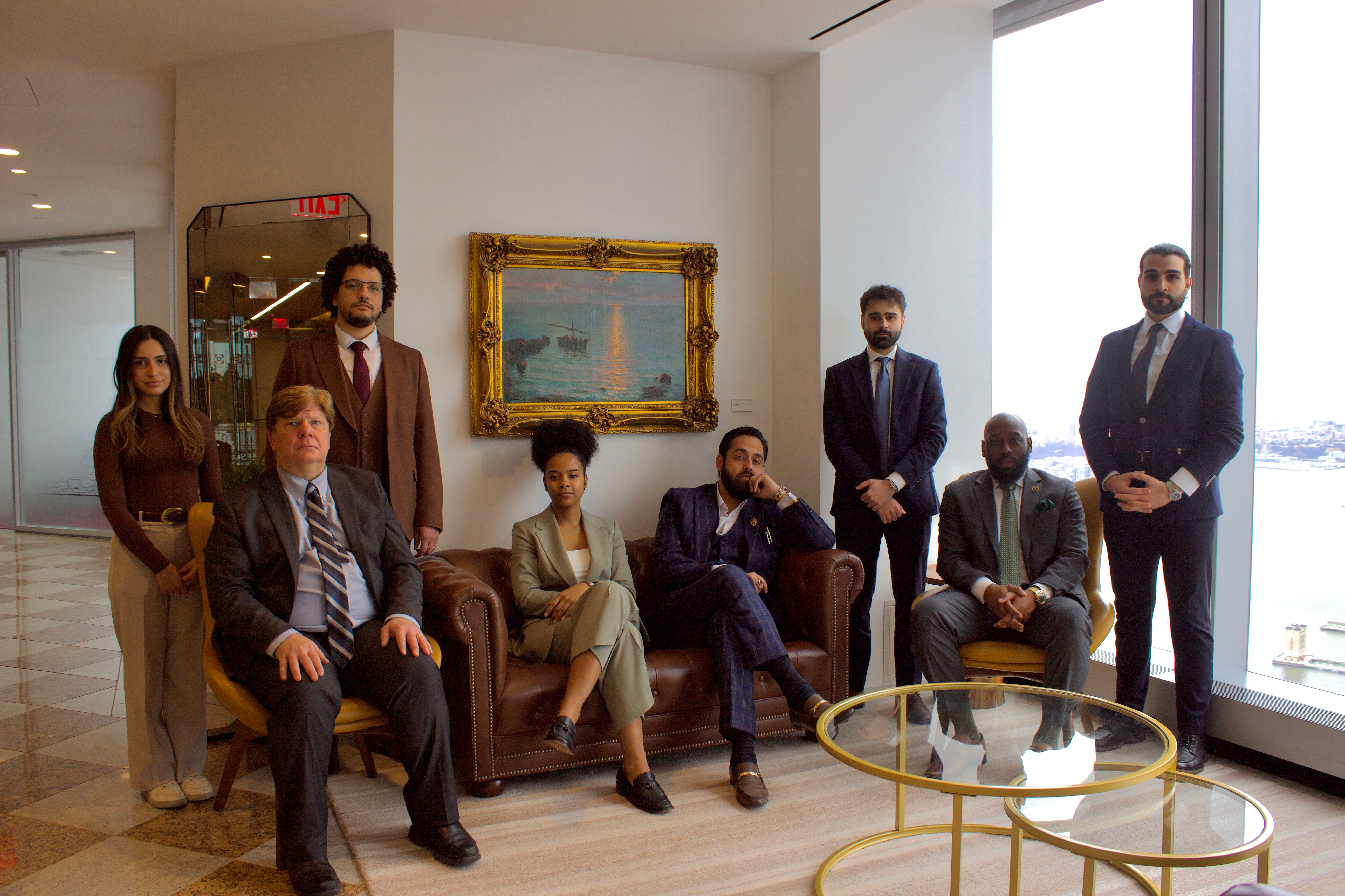 The Dudani Law team at the World Trade Center office